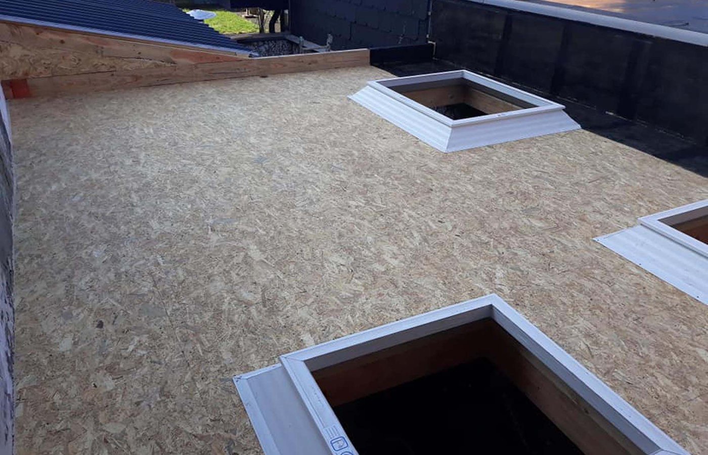 Platte dakconstructie — voorbereid voor EPDM