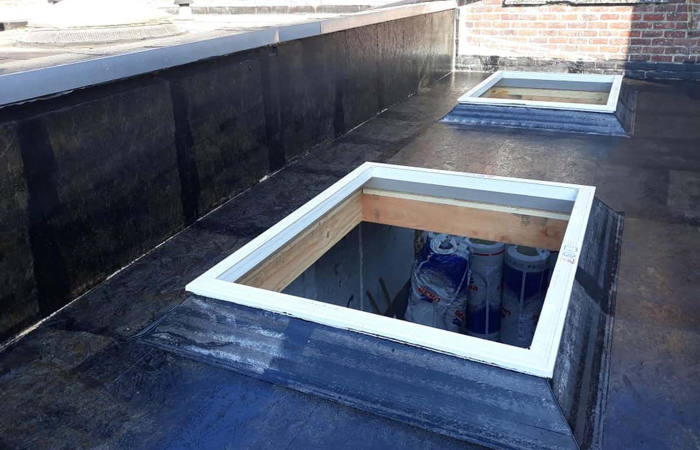 Platte dakafdichting met EPDM